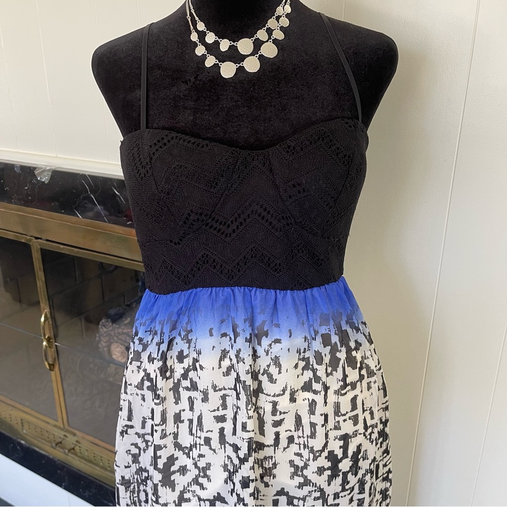 Black and blue maxi dress size medium